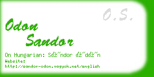 odon sandor business card